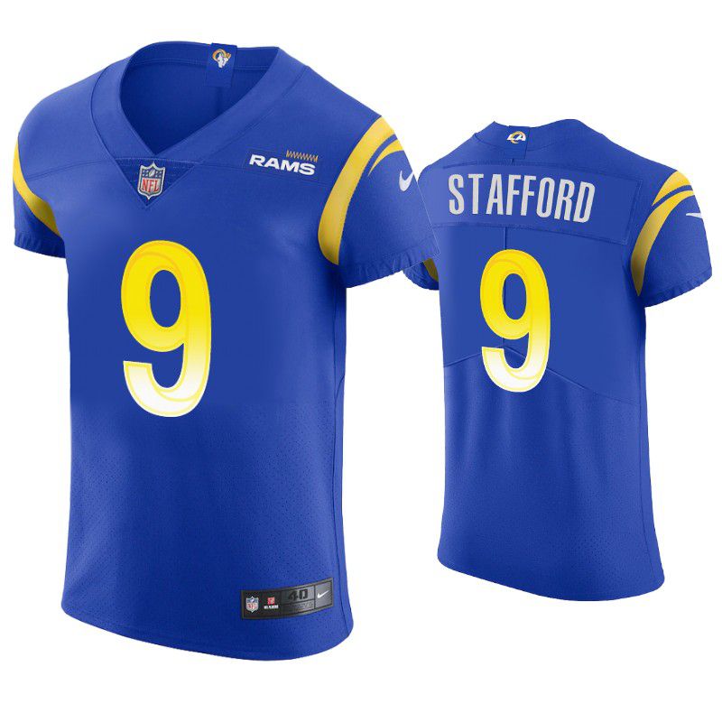 Men Los Angeles Rams #9 Matthew Stafford Nike Royal Vapor Elite NFL Jersey
